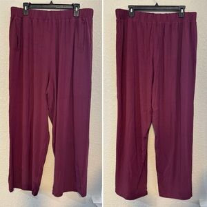 Universal Standard Burgundy Wide Leg Pants